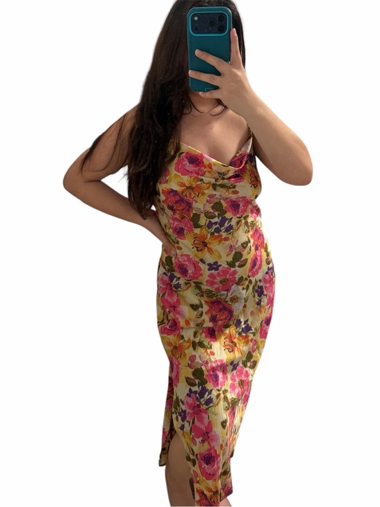Inspired Hearts Dresses & Skirts - Inspired Hearts Floral Slip Midi Dress in Pink & Cream